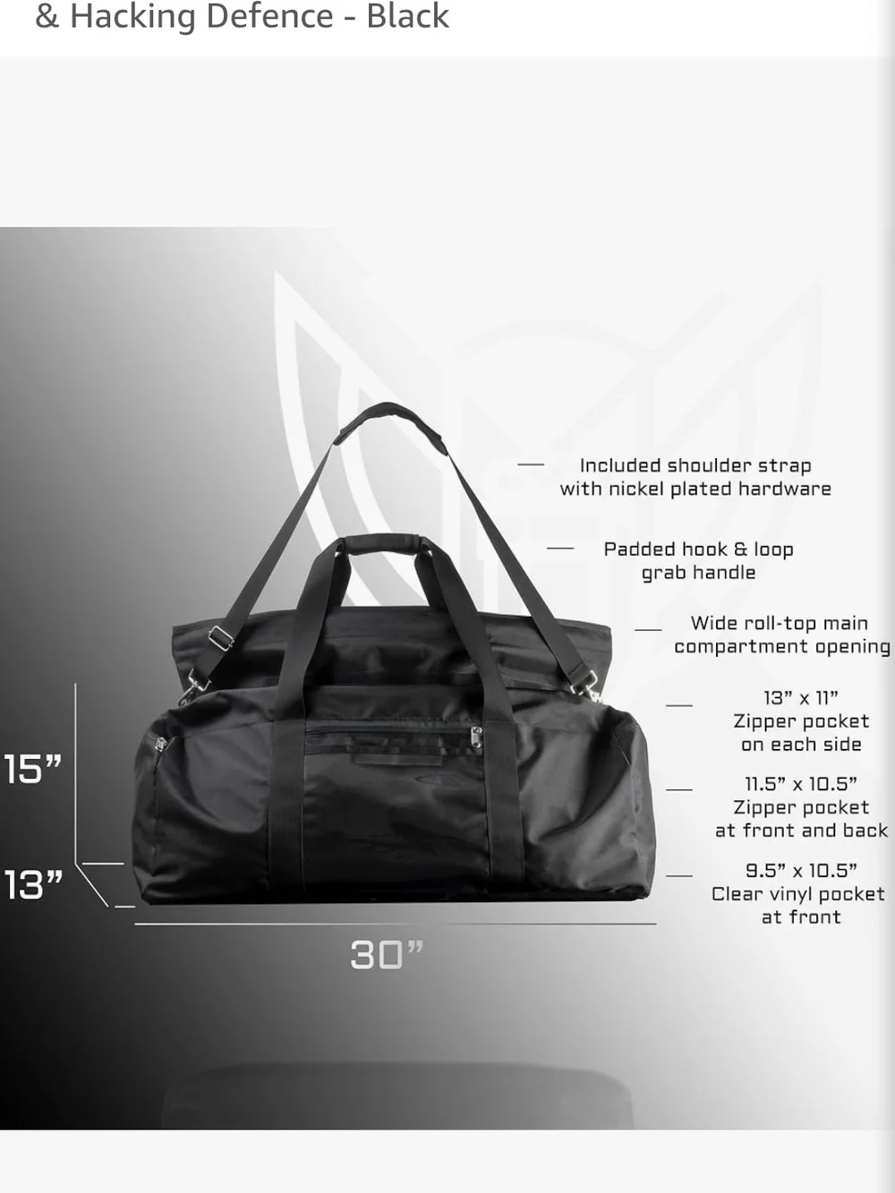 Xtreme Sight Line Faraday Duffel Bag with Shoulder Strap
